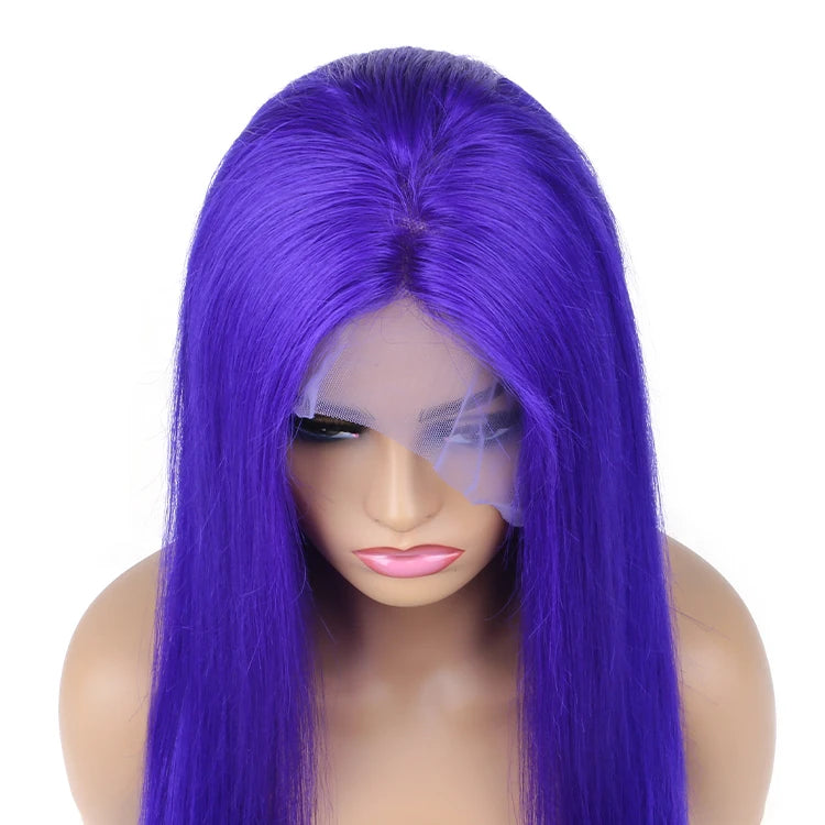 16 Inch Silky Straight Lace Frontal Wigs for Women With Baby Hair Wine Red Hair Wig 99J Burgundy Red Human Hair Lace Front Wig