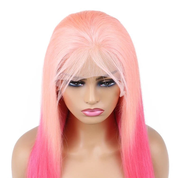 16 Inch Silky Straight Lace Frontal Wigs for Women With Baby Hair Wine Red Hair Wig 99J Burgundy Red Human Hair Lace Front Wig