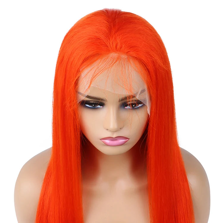 16 Inch Silky Straight Lace Frontal Wigs for Women With Baby Hair Wine Red Hair Wig 99J Burgundy Red Human Hair Lace Front Wig