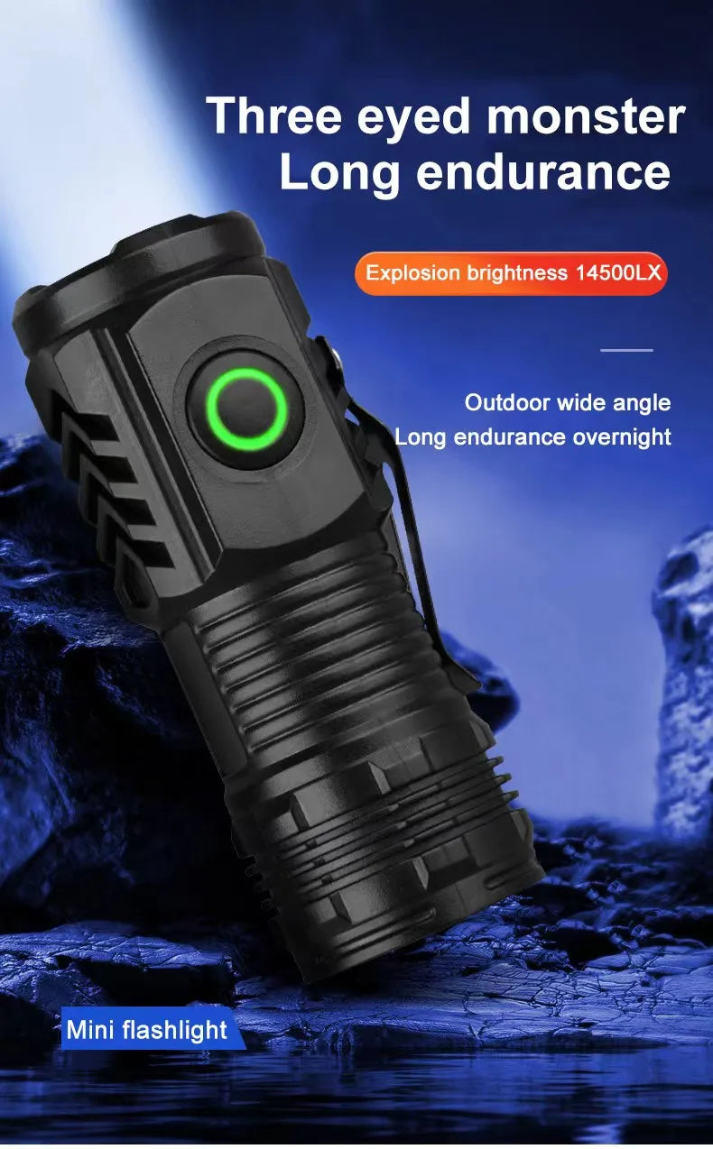 LED Strong Light Flashlight Rechargeable Multi functional
