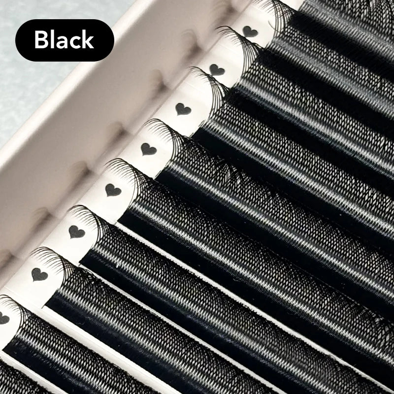 DIYDAY YY Shape Eyelash Extensions C D L LU Curl Brown Lashes Natural Soft Premade Volume Fans Two Tips Y-Shaped False Eyelashes