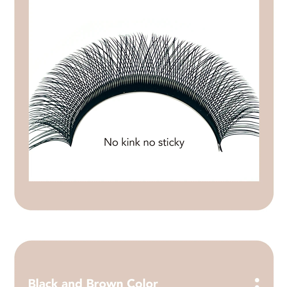 DIYDAY YY Shape Eyelash Extensions C D L LU Curl Brown Lashes Natural Soft Premade Volume Fans Two Tips Y-Shaped False Eyelashes