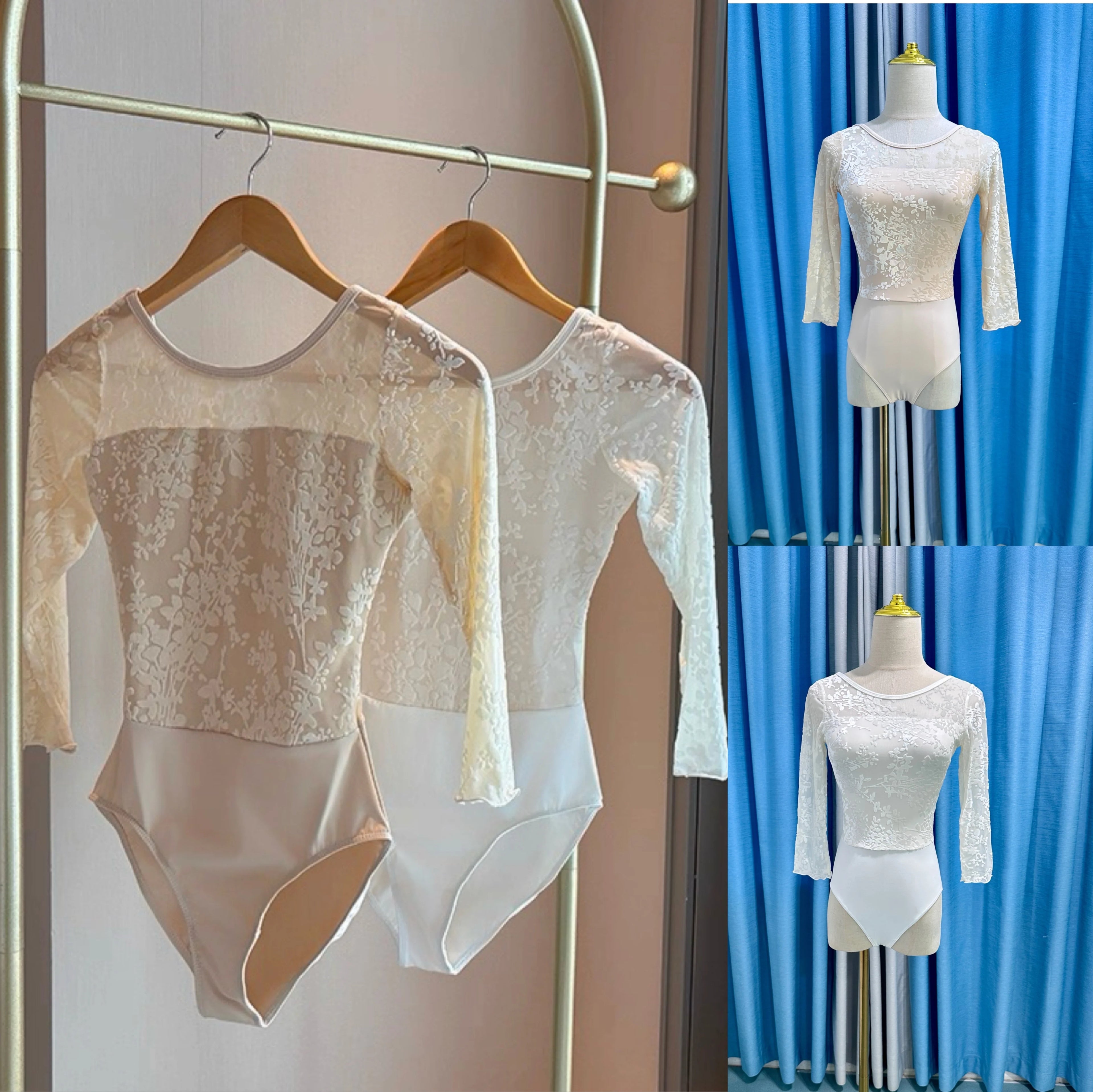 Ballet Dance Leotard Adult New Daily White Practice Team Gymnastics Dancing