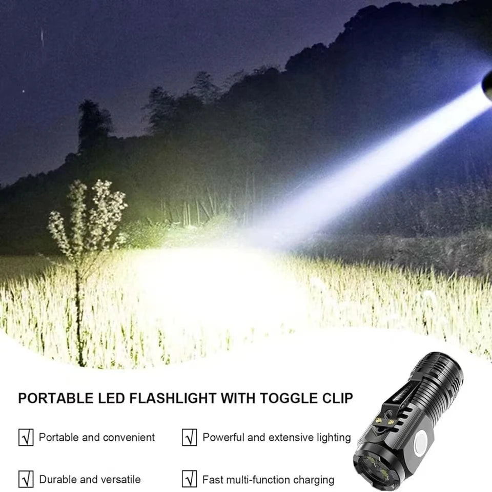 LED Strong Light Flashlight Rechargeable Multi functional