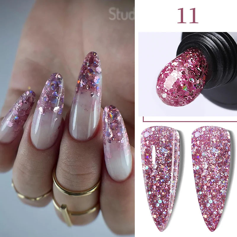 LILYCUTE 15ML Quick Extension Gel Nail Polish Nude Milk White Color Finger Prolong Acrylic Crystal Construction Hard Gel Varnish