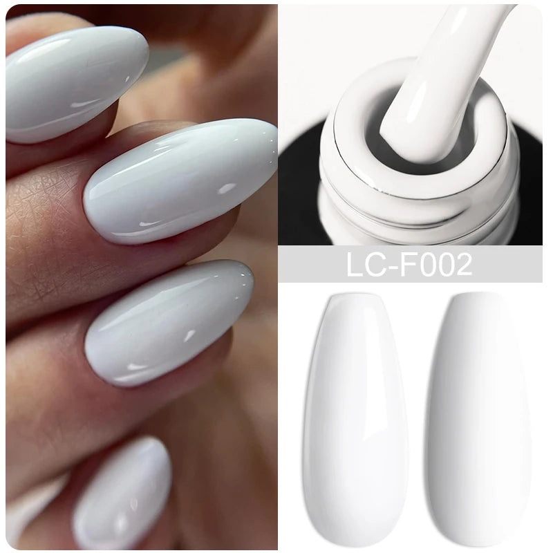 LILYCUTE 15ML Quick Extension Gel Nail Polish Nude Milk White Color Finger Prolong Acrylic Crystal Construction Hard Gel Varnish
