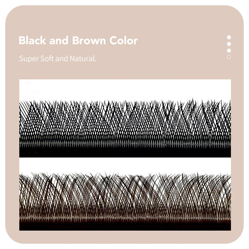 DIYDAY YY Shape Eyelash Extensions C D L LU Curl Brown Lashes Natural Soft Premade Volume Fans Two Tips Y-Shaped False Eyelashes