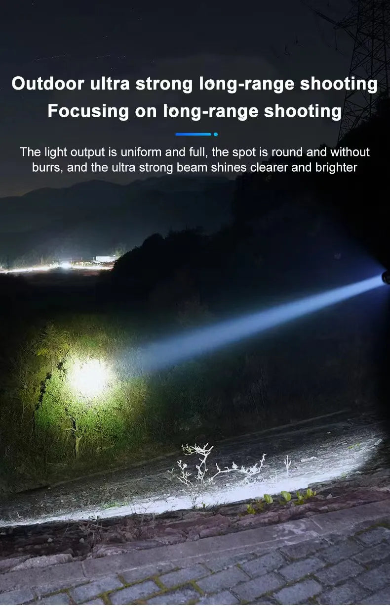 LED Strong Light Flashlight Rechargeable Multi functional