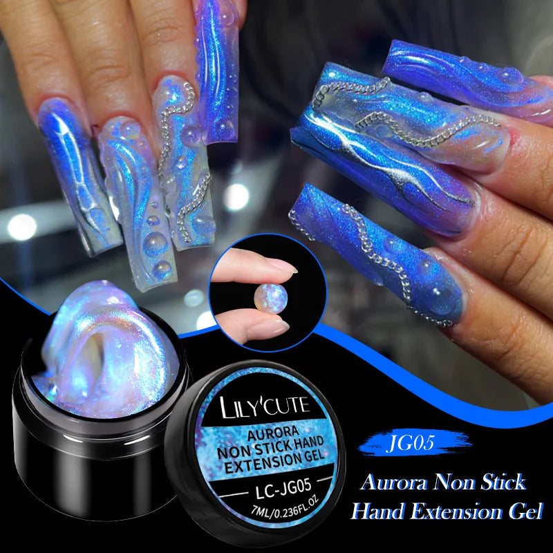 LILYCUTE 15ML Quick Extension Gel Nail Polish Nude Milk White Color Finger Prolong Acrylic Crystal Construction Hard Gel Varnish