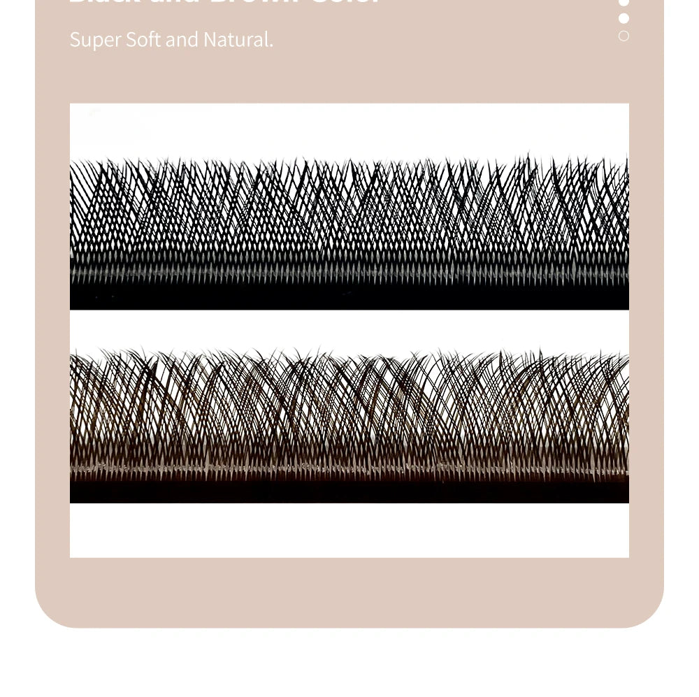 DIYDAY YY Shape Eyelash Extensions C D L LU Curl Brown Lashes Natural Soft Premade Volume Fans Two Tips Y-Shaped False Eyelashes