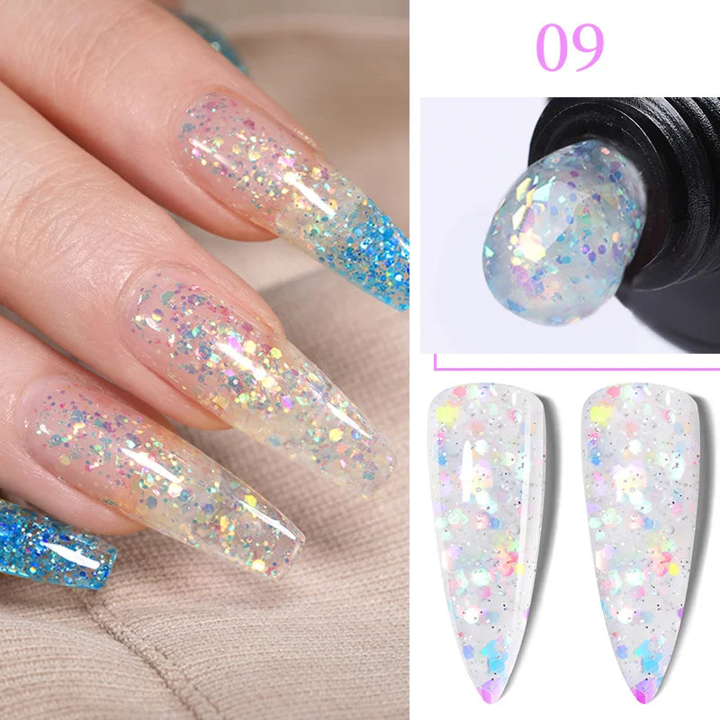 LILYCUTE 15ML Quick Extension Gel Nail Polish Nude Milk White Color Finger Prolong Acrylic Crystal Construction Hard Gel Varnish