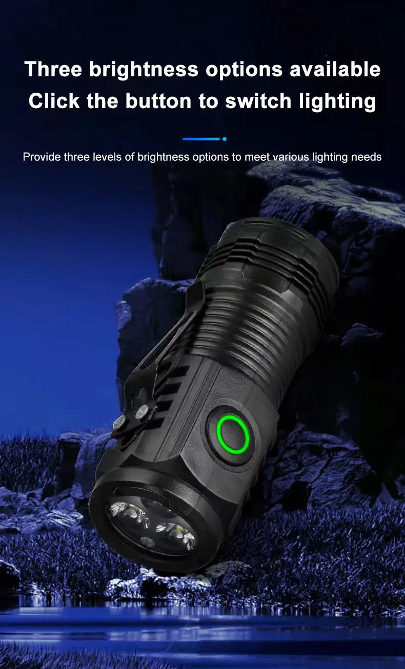 LED Strong Light Flashlight Rechargeable Multi functional
