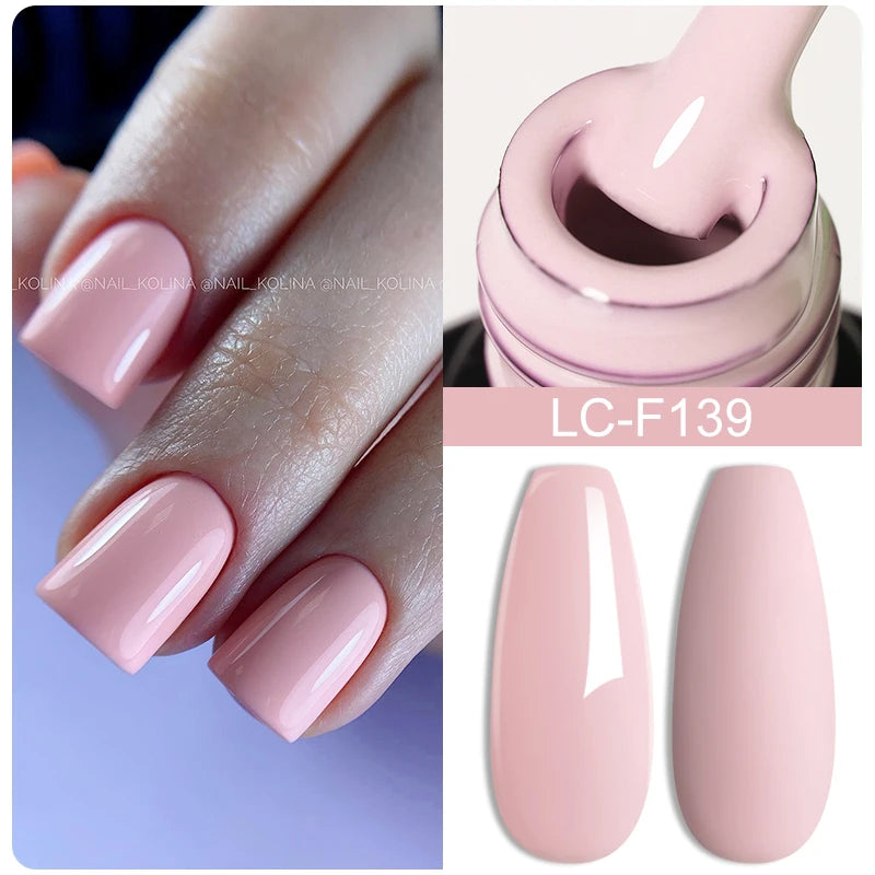 LILYCUTE 15ML Quick Extension Gel Nail Polish Nude Milk White Color Finger Prolong Acrylic Crystal Construction Hard Gel Varnish